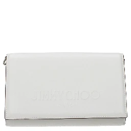 حقيبة يد جلدية بيضاء