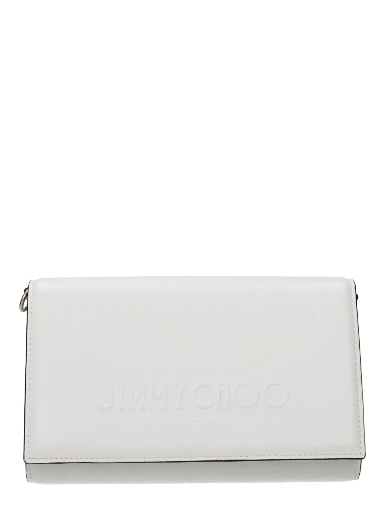 حقيبة يد جلدية بيضاء