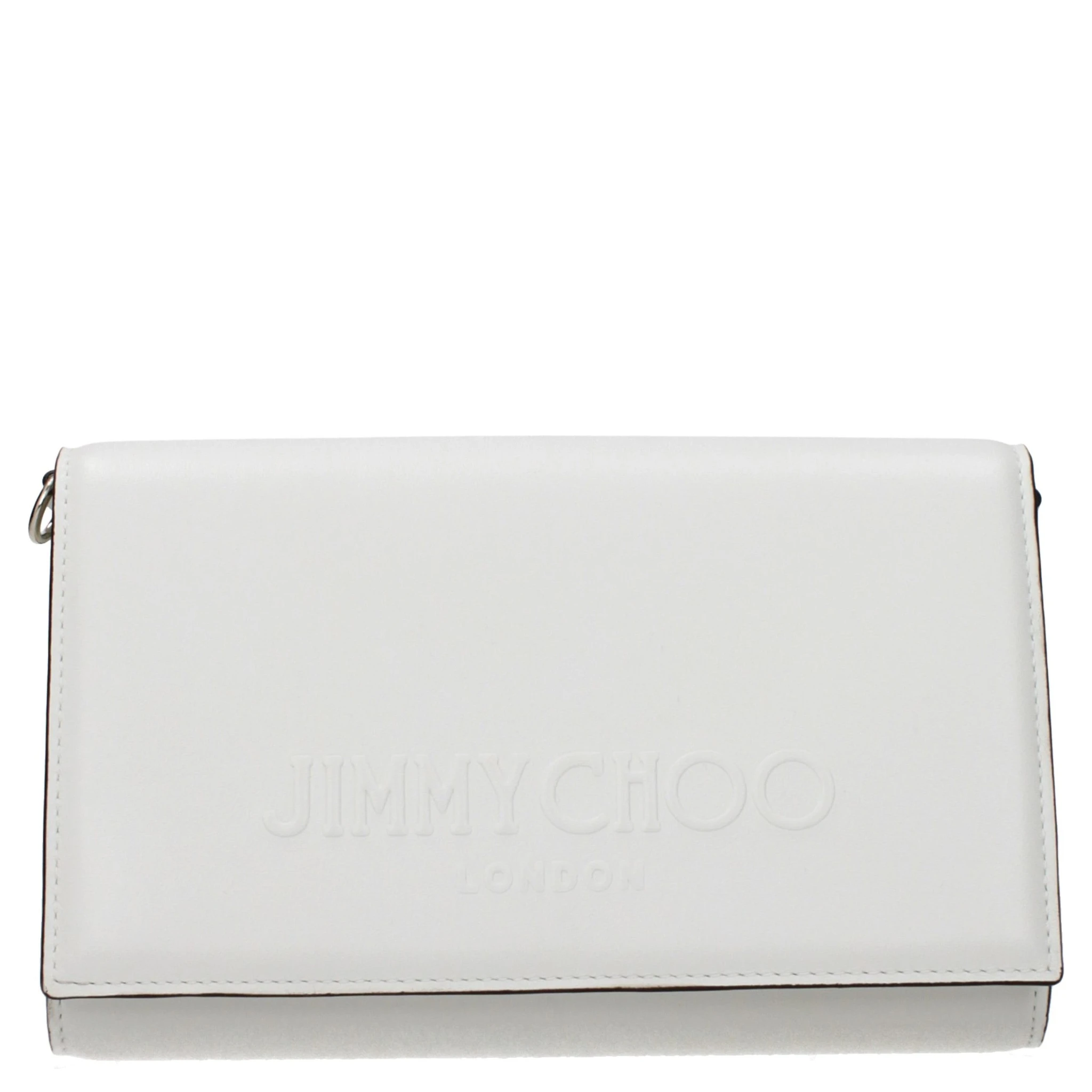 حقيبة يد جلدية بيضاء