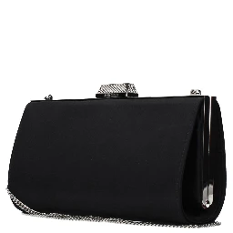 حقيبة يد سوداء من الساتان