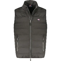 Black Polyester Men's Vest