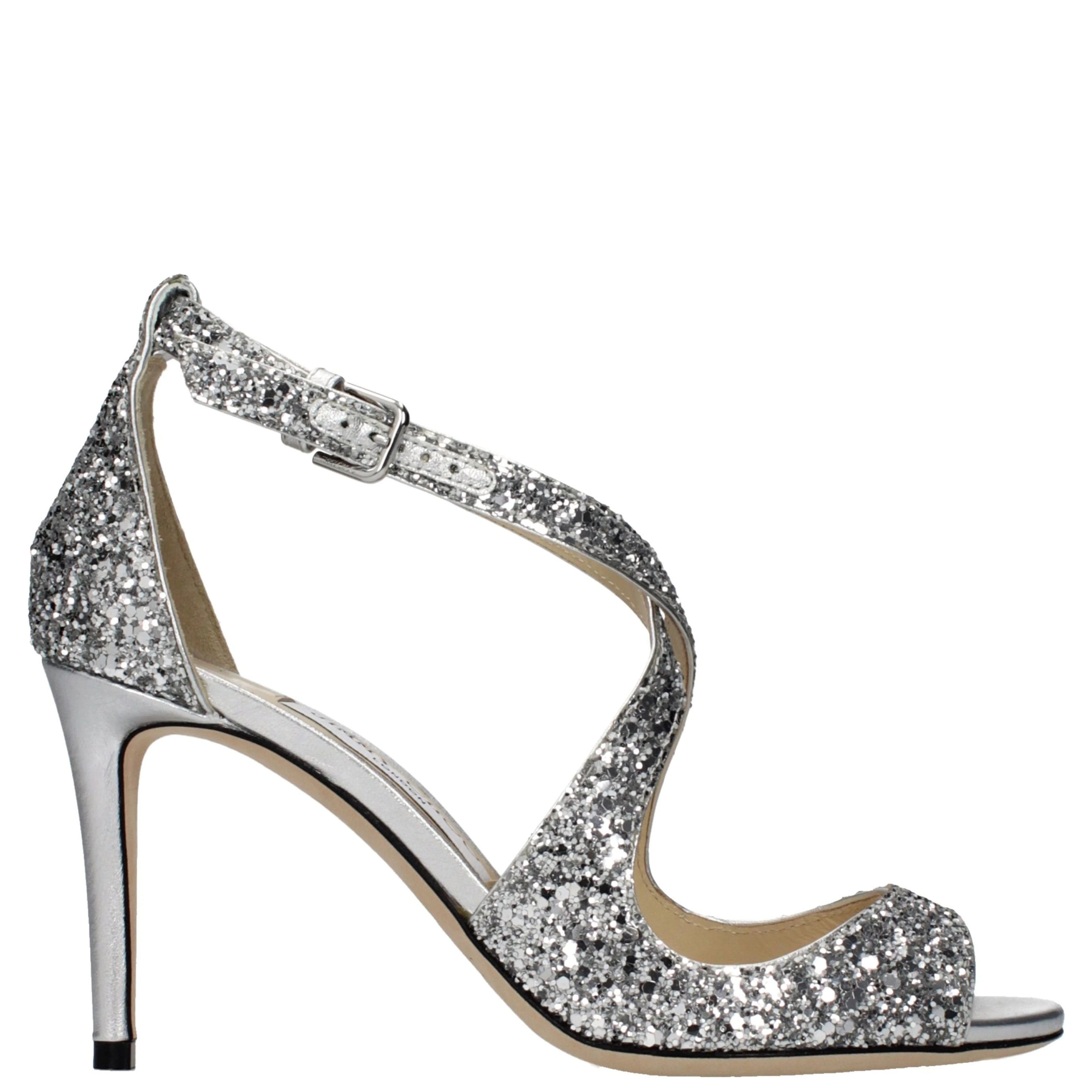 Gray Plastic Strap-On Sandals