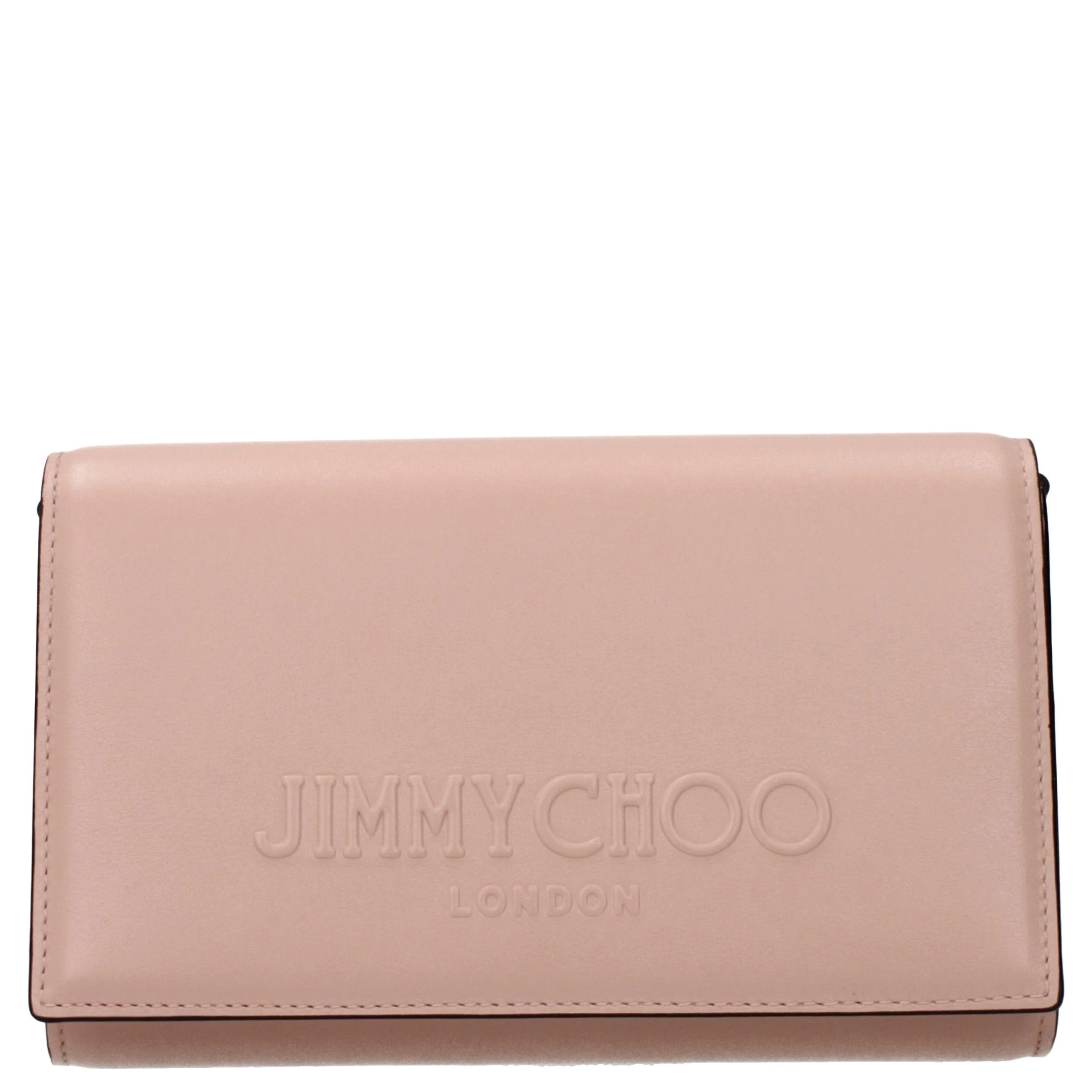 Pink Leather Clutch Bag