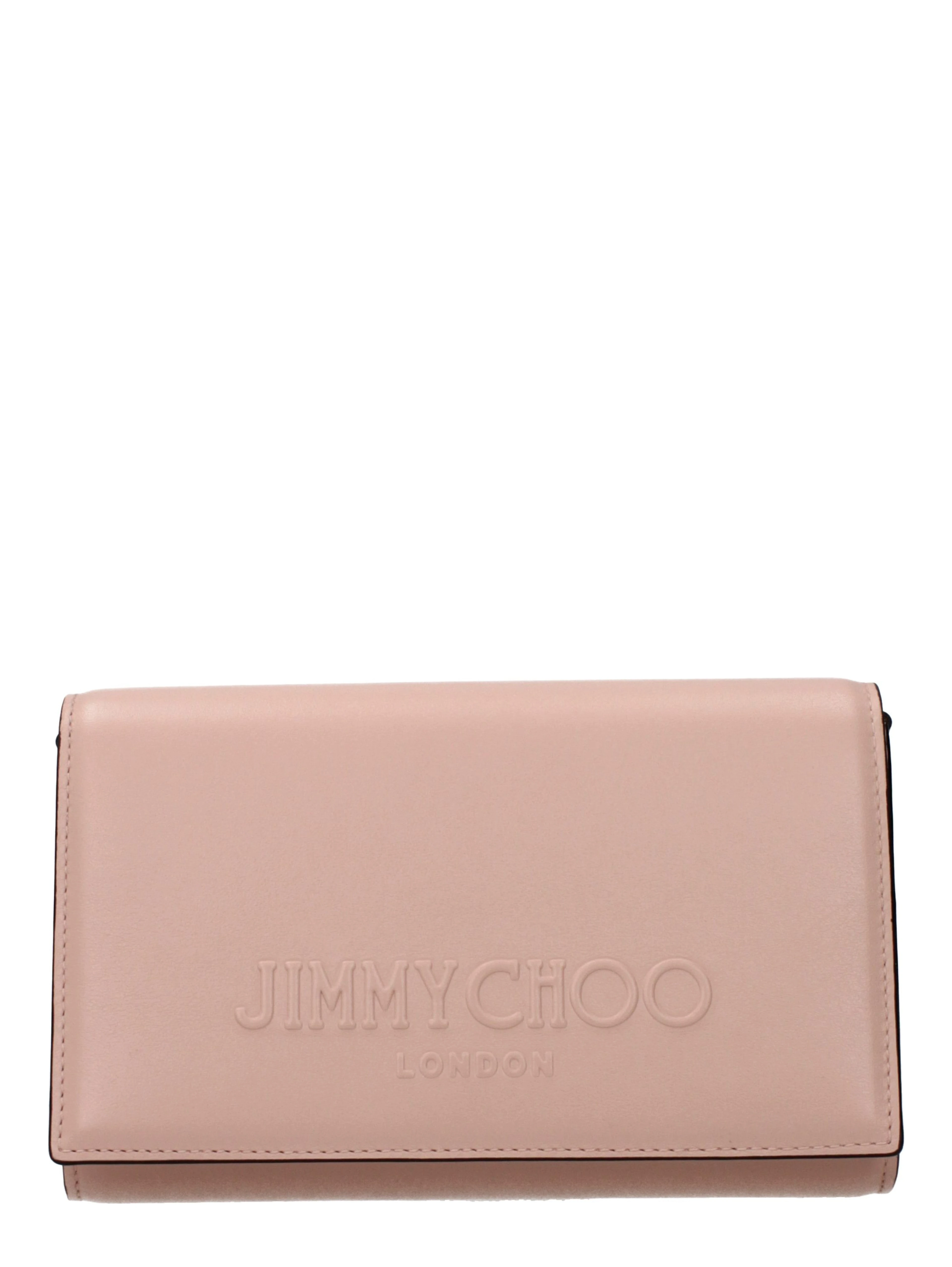 Pink Leather Clutch Bag