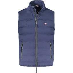 Blu Polyester Men's Vest