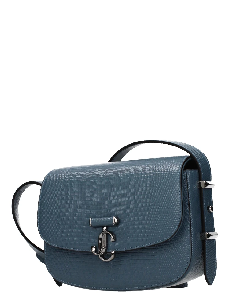 حقيبة كتف من الجلد الأزرق alternative