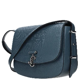 حقيبة كروسبودي من الجلد الأزرق