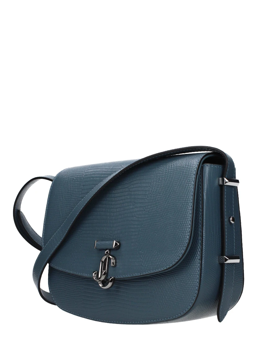 حقيبة كروسبودي من الجلد الأزرق