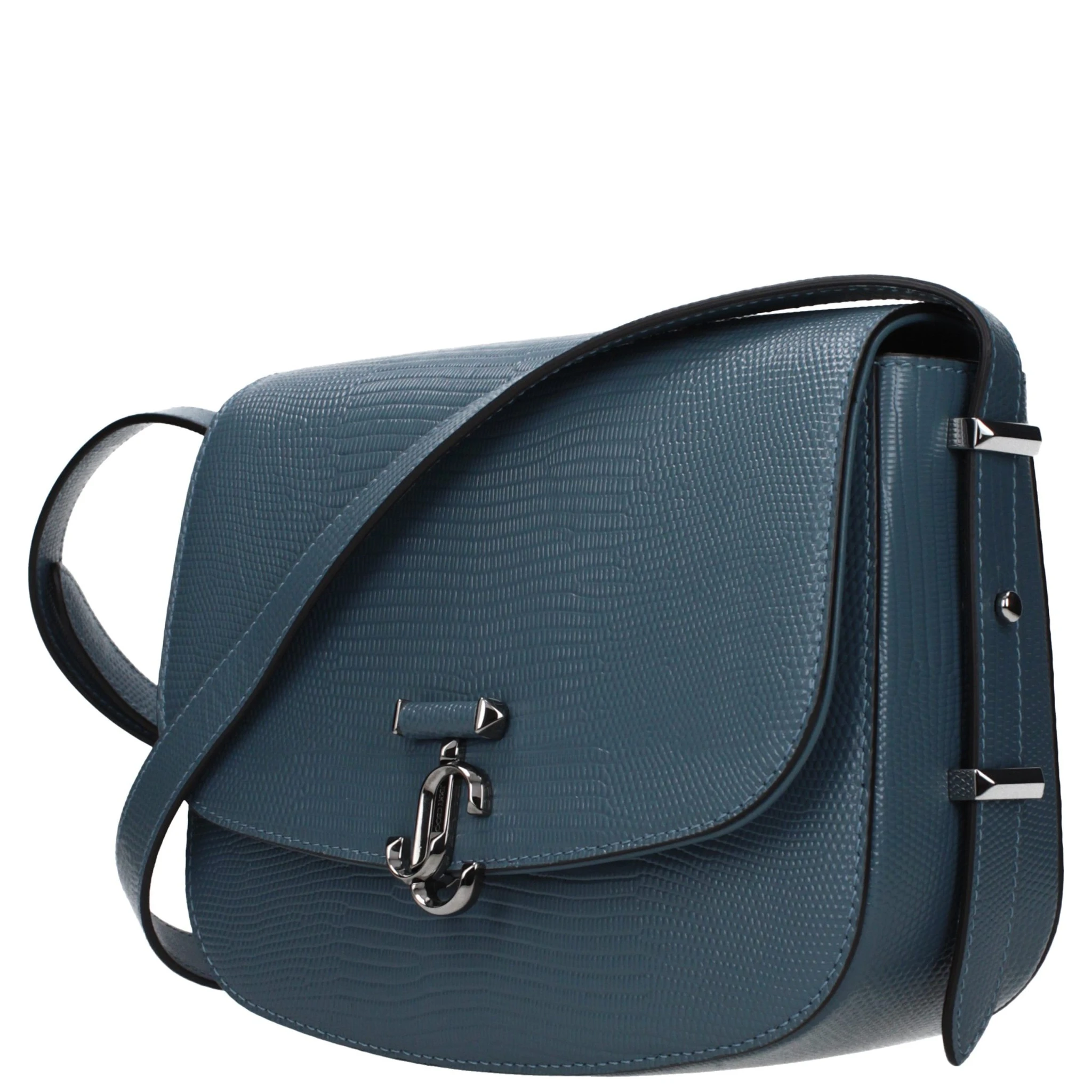 حقيبة كروسبودي من الجلد الأزرق