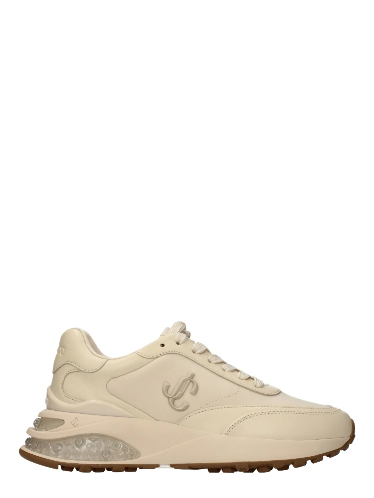 حذاء رياضي سميك من القماش البيج