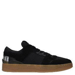 Black Fabric Low Top Sneakers