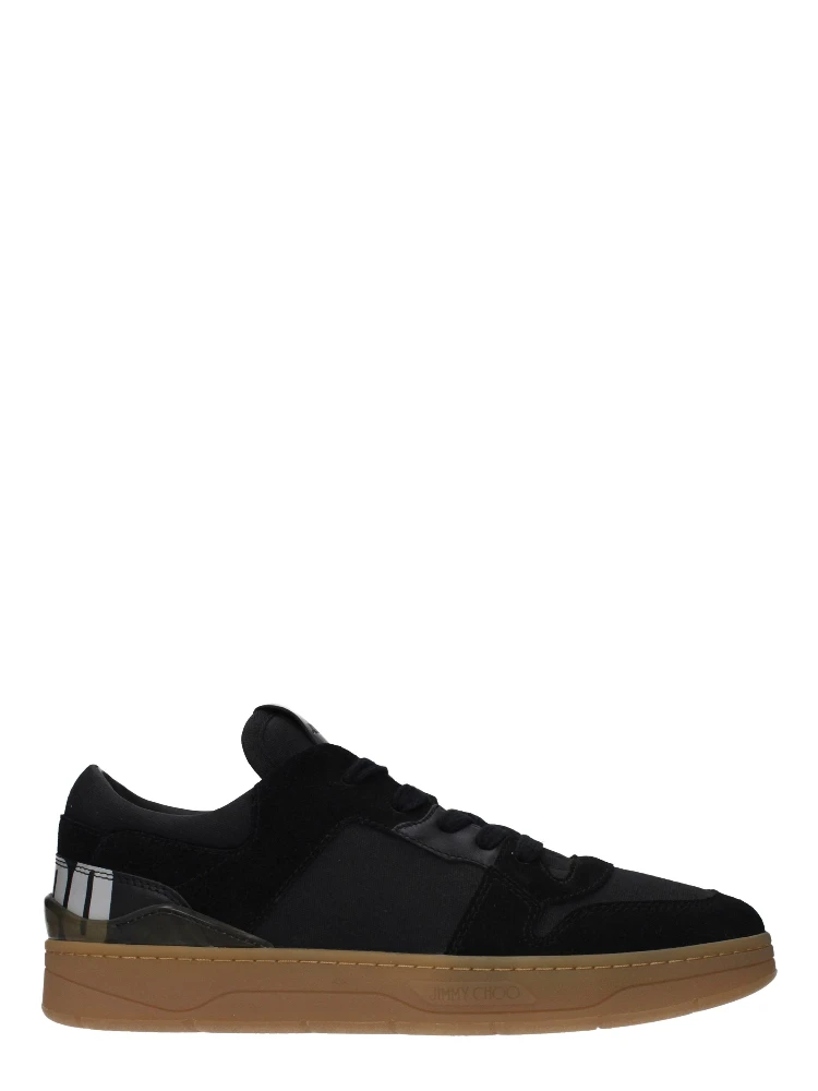 Black Fabric Low Top Sneakers