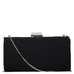 حقيبة يد سوداء من الساتان