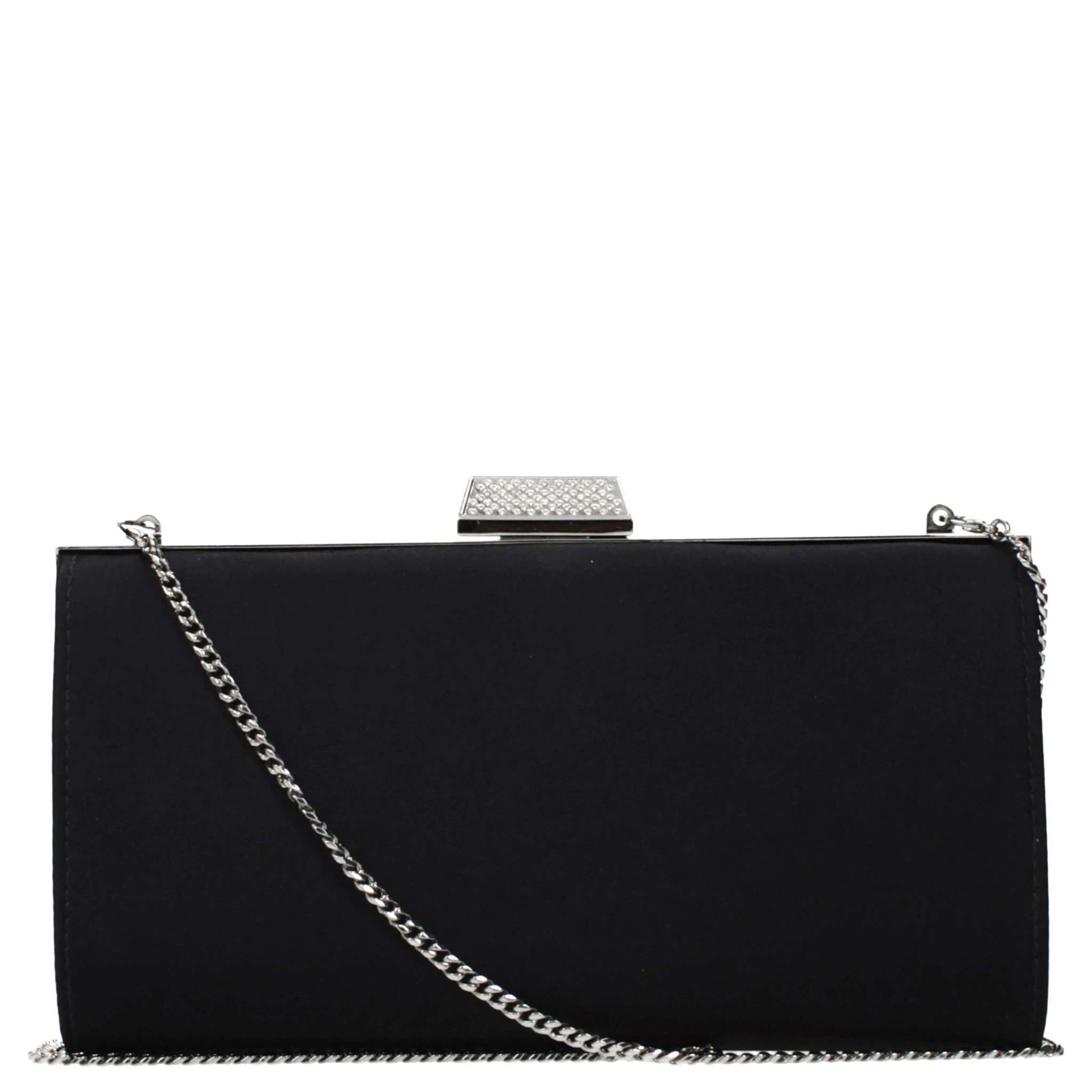 حقيبة يد سوداء من الساتان