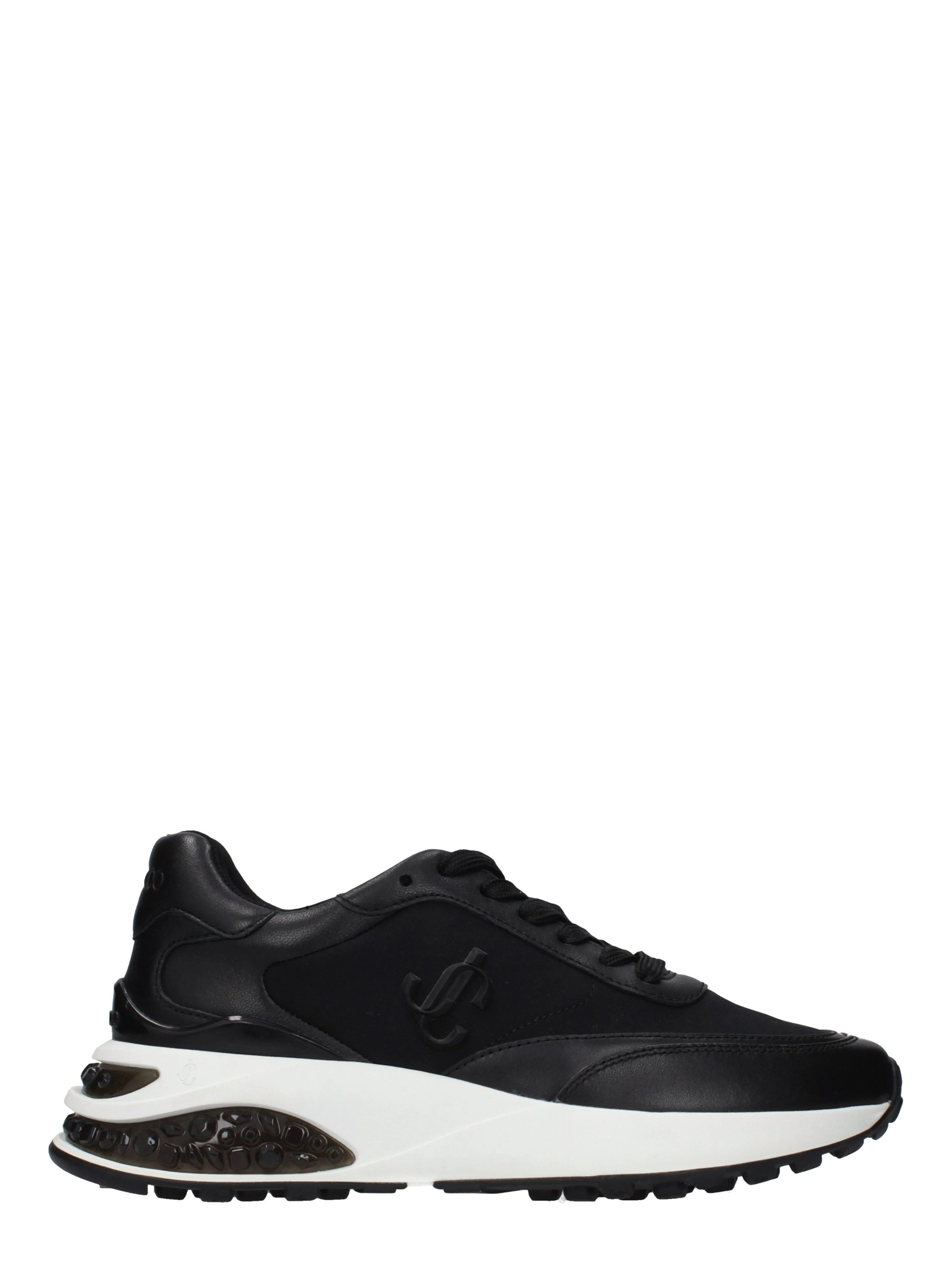 Black Fabric Athletic Sneakers