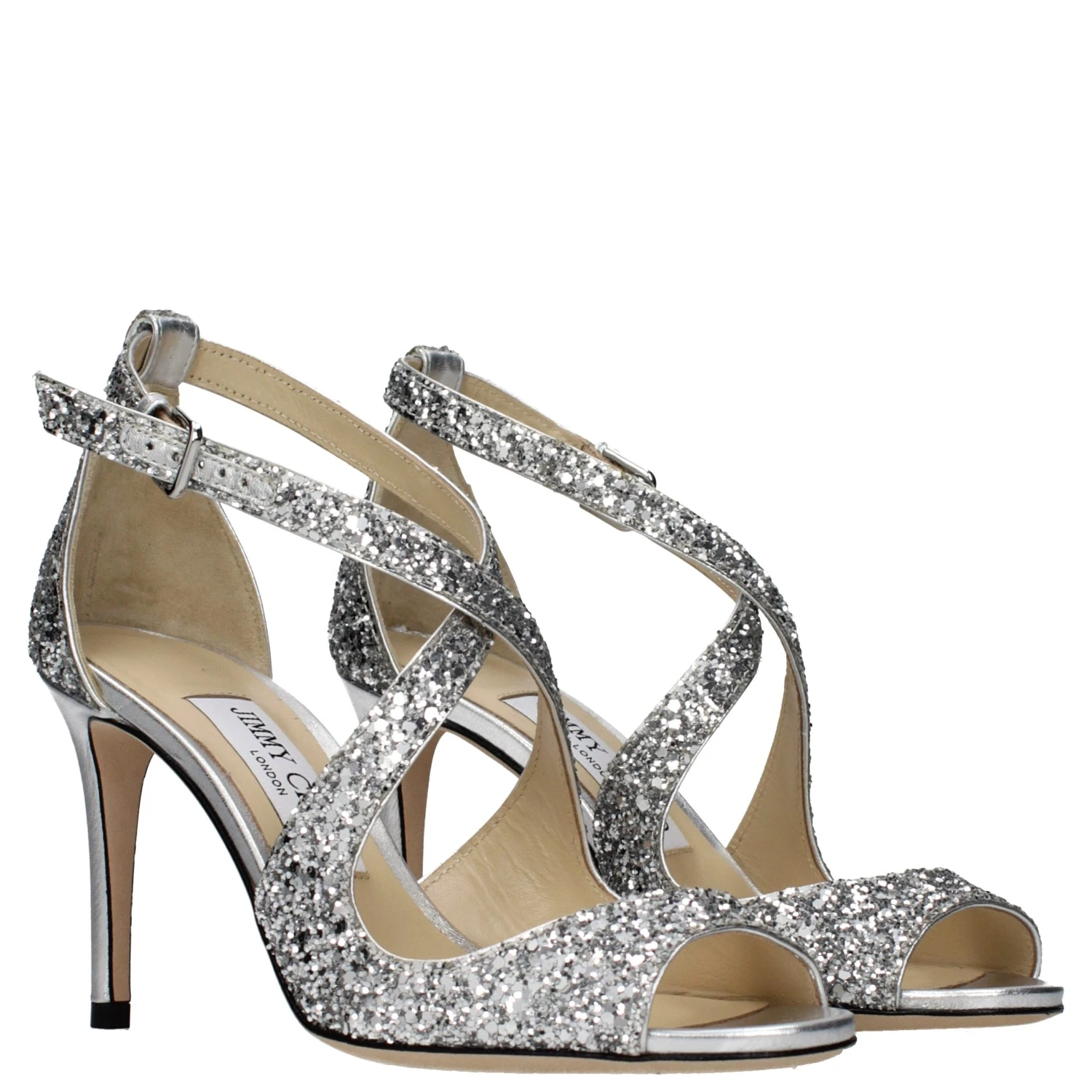 Gray Plastic Strap-On Sandals