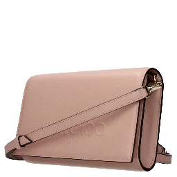 حقيبة يد جلدية وردية