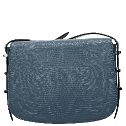 حقيبة كروسبودي من الجلد الأزرق