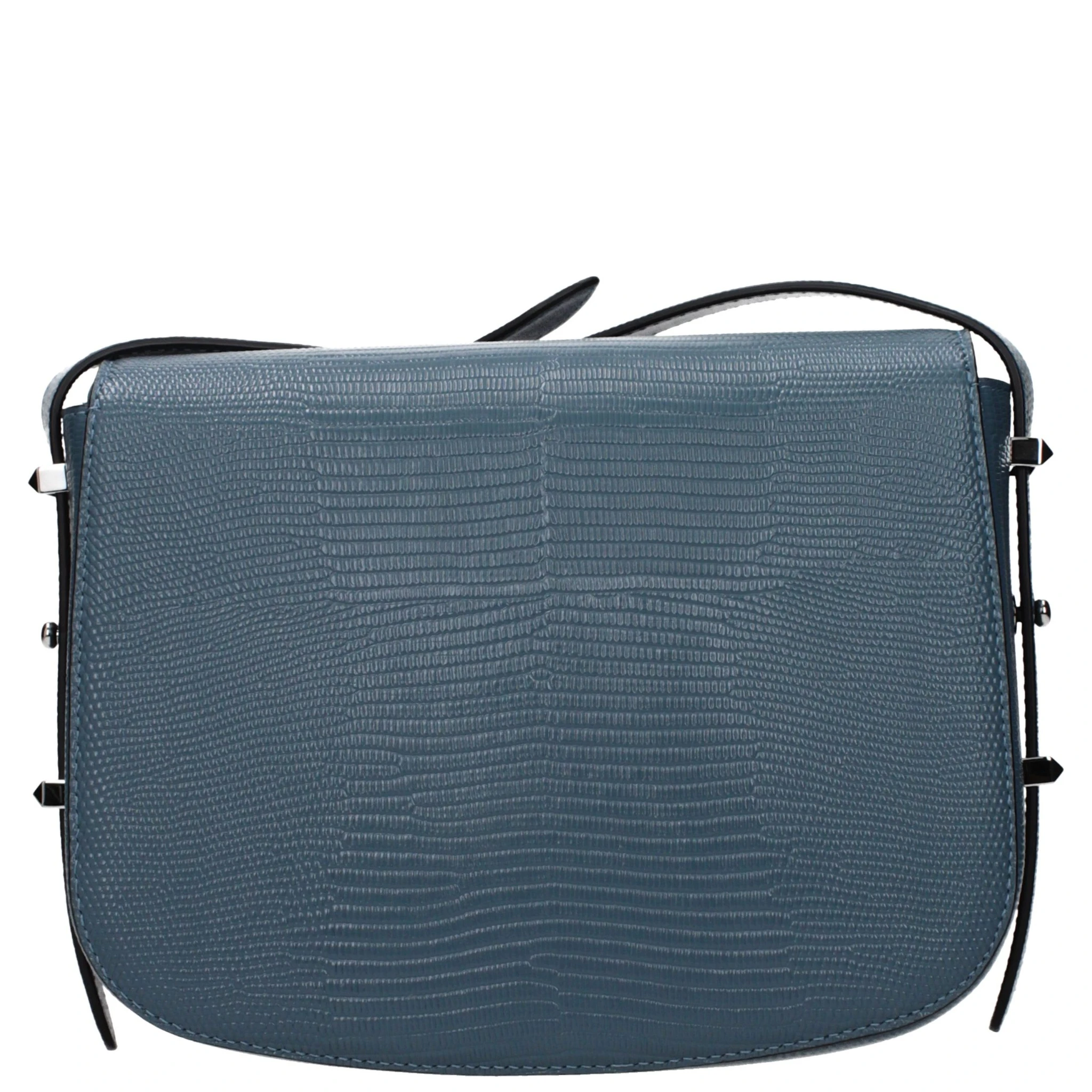 حقيبة كروسبودي من الجلد الأزرق