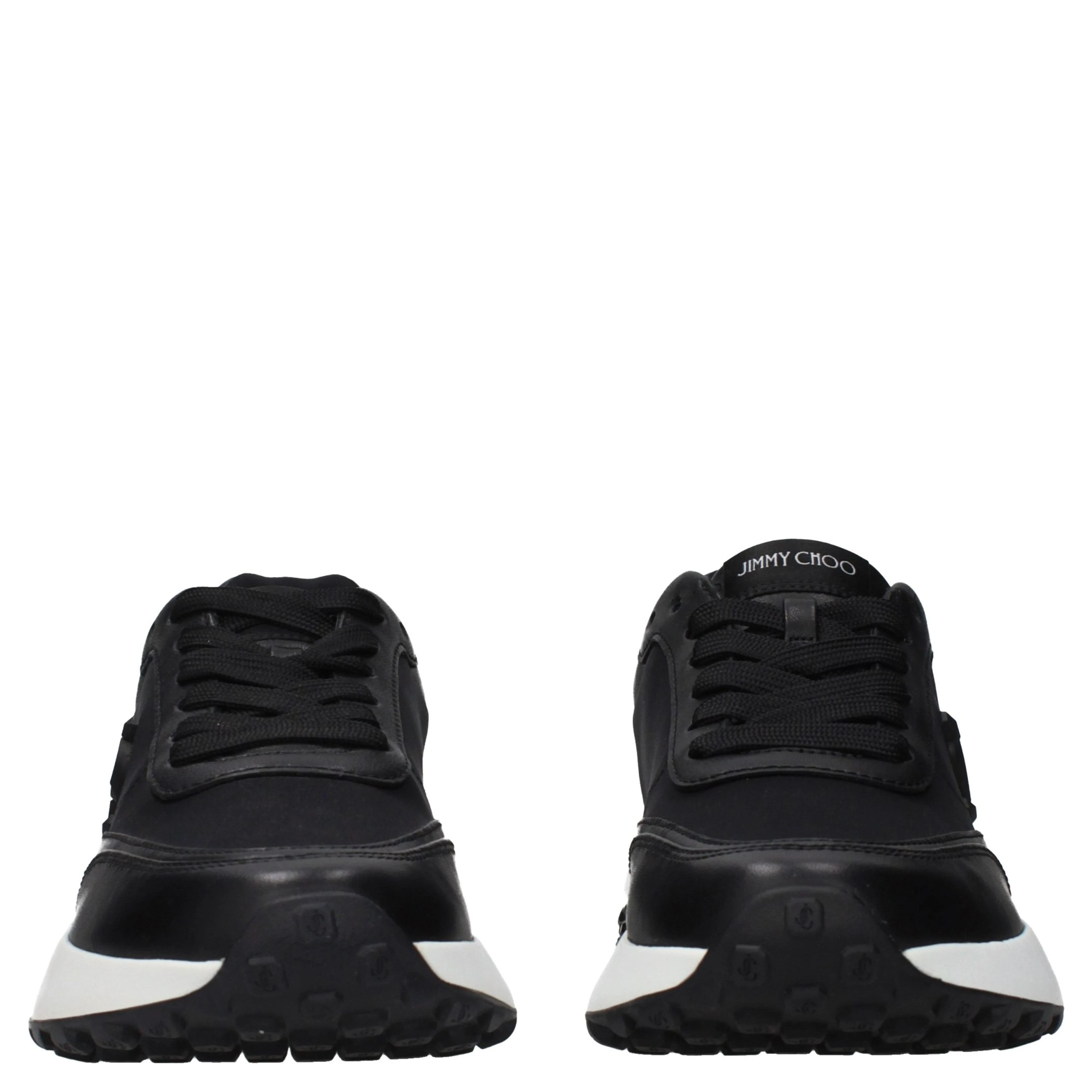 Black Fabric Athletic Sneakers