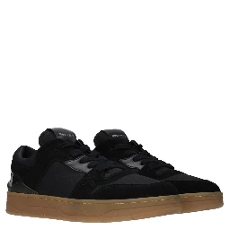 Black Fabric Low Top Sneakers