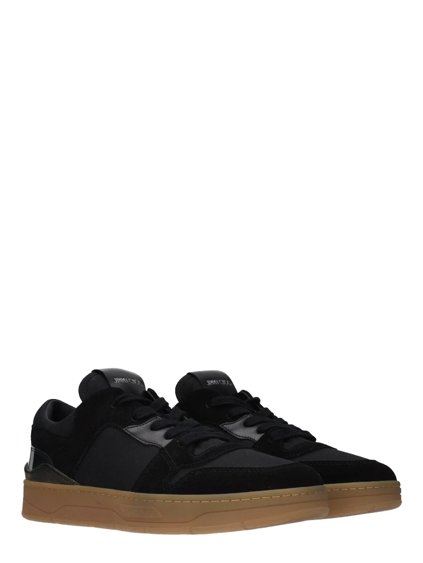 Black Fabric Low Top Sneakers