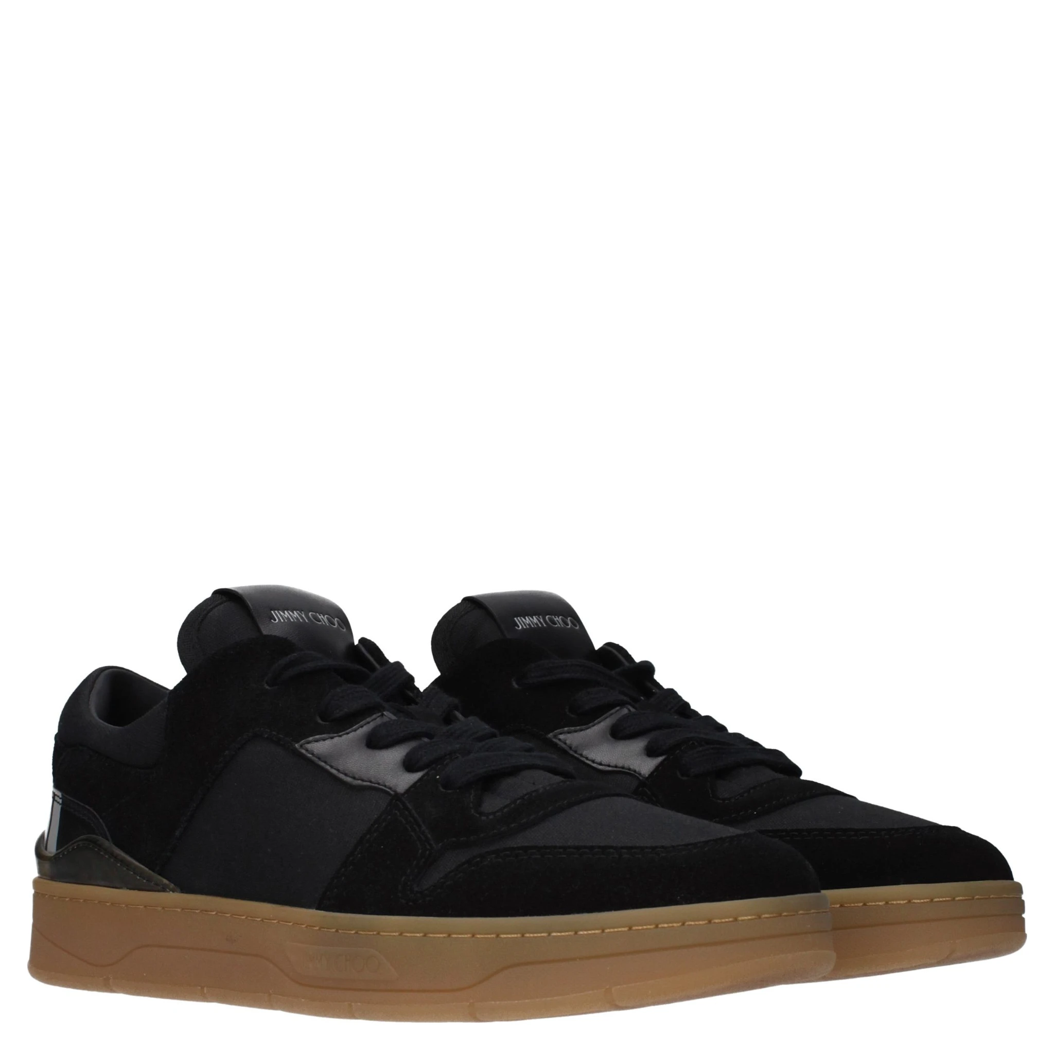 Black Fabric Low Top Sneakers