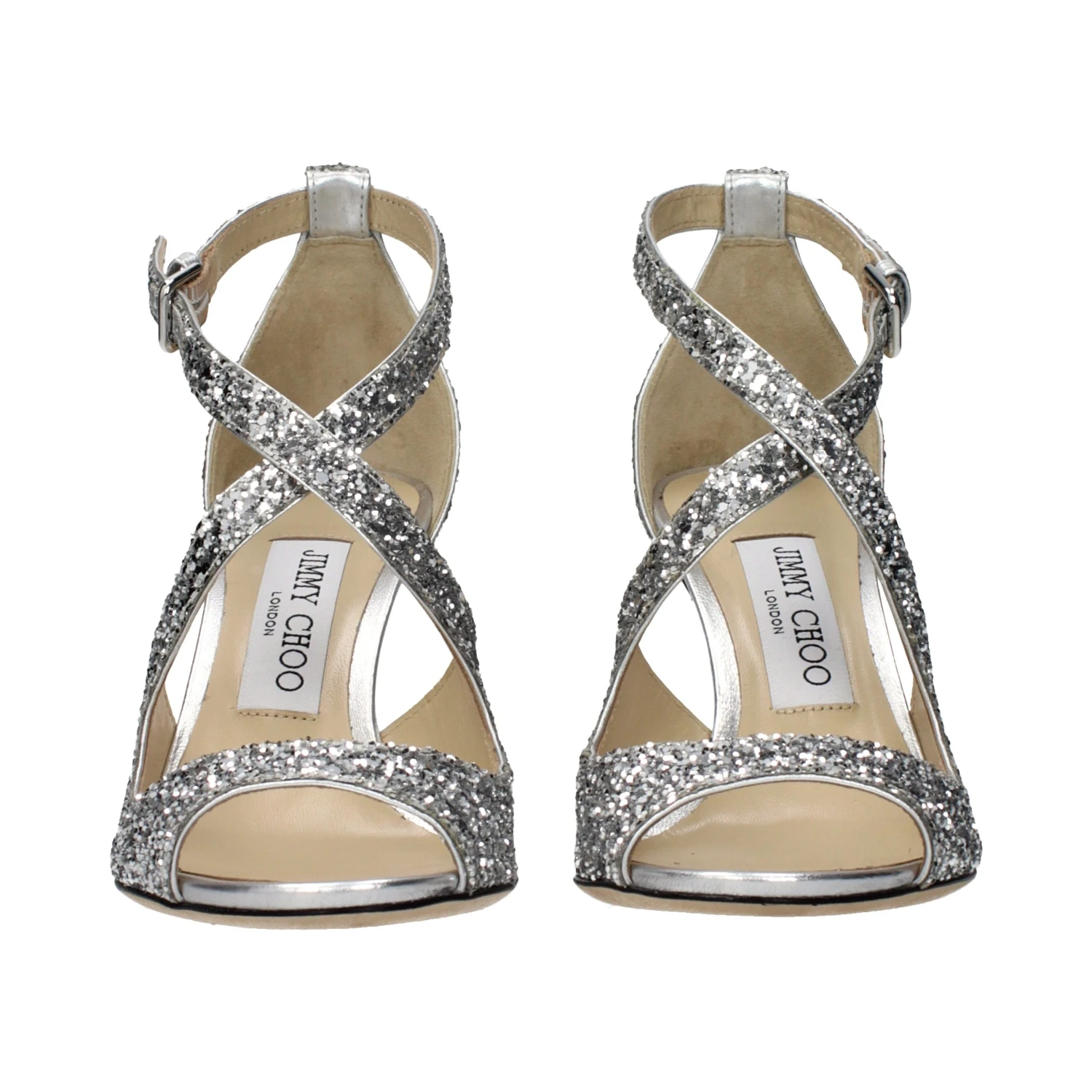 Gray Plastic Strap-On Sandals