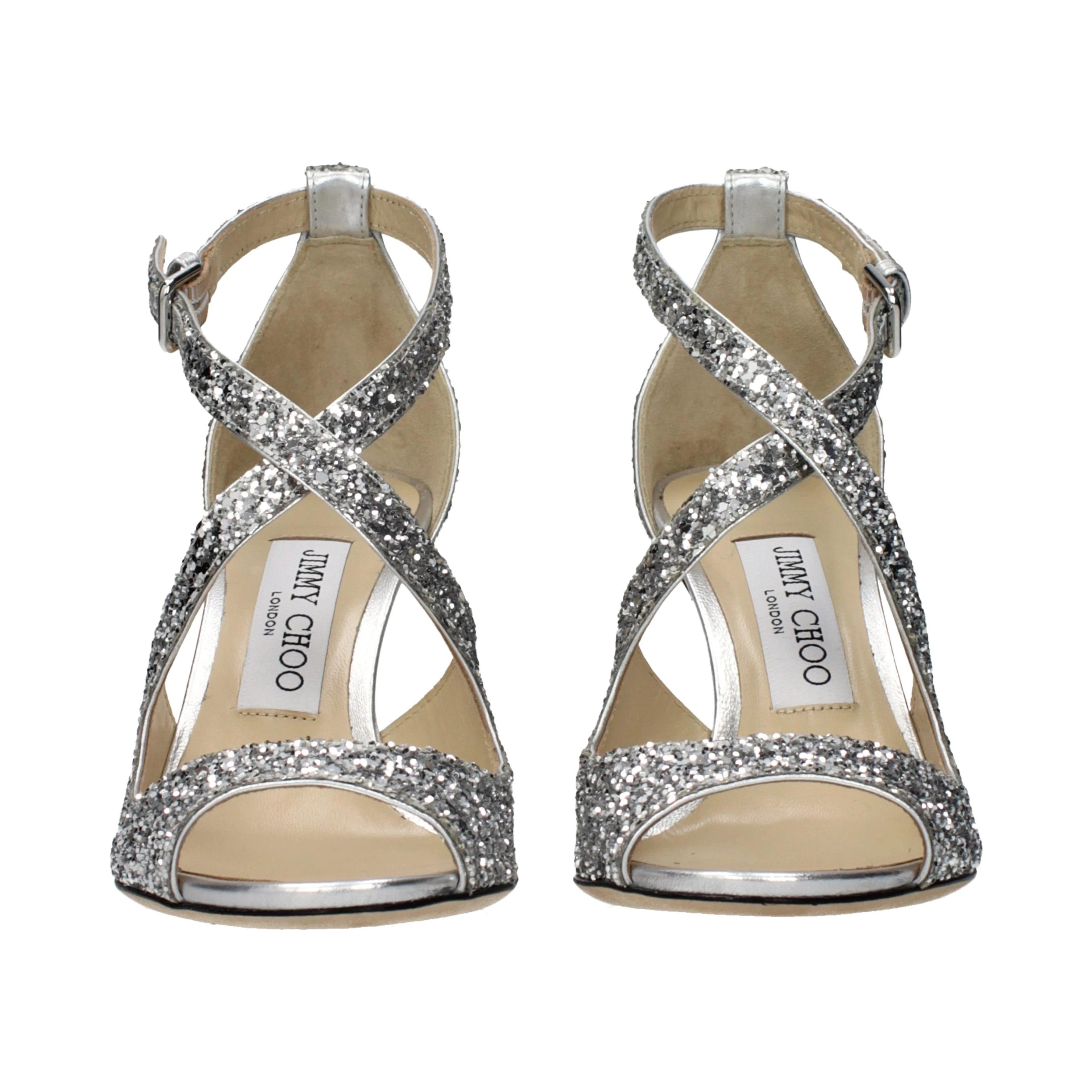 Gray Plastic Strap-On Sandals