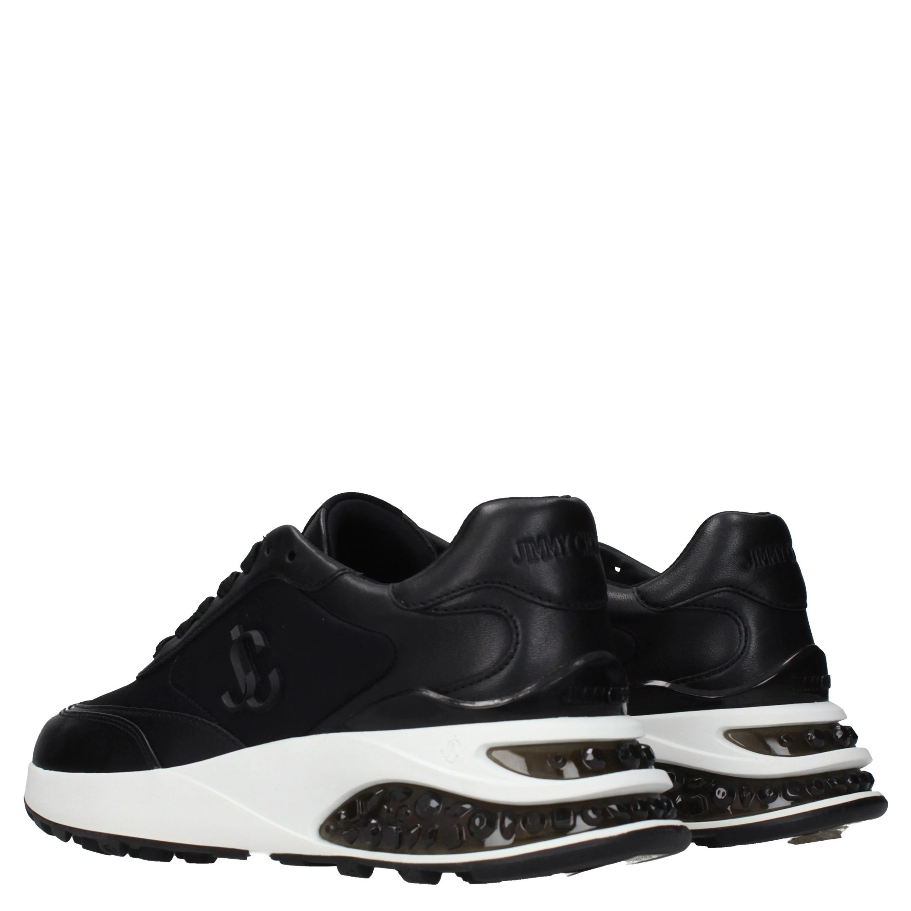 Black Fabric Athletic Sneakers