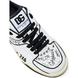 White Leather Low Top Sneakers