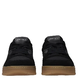 Black Fabric Low Top Sneakers