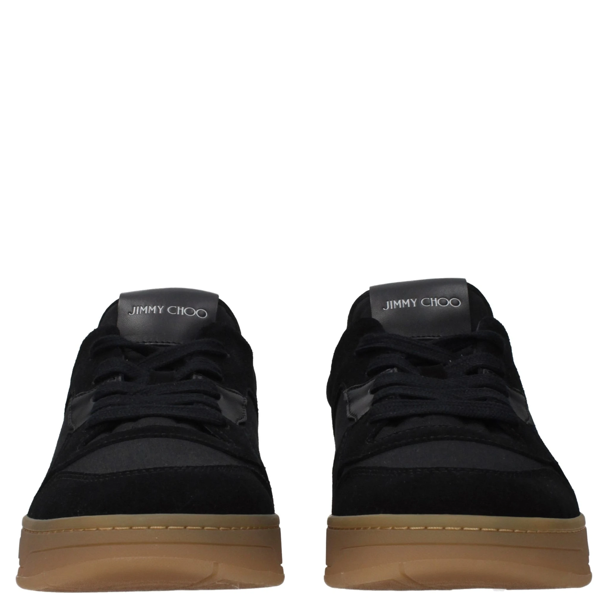 Black Fabric Low Top Sneakers