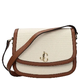 حقيبة كروسبودي من القماش البيج