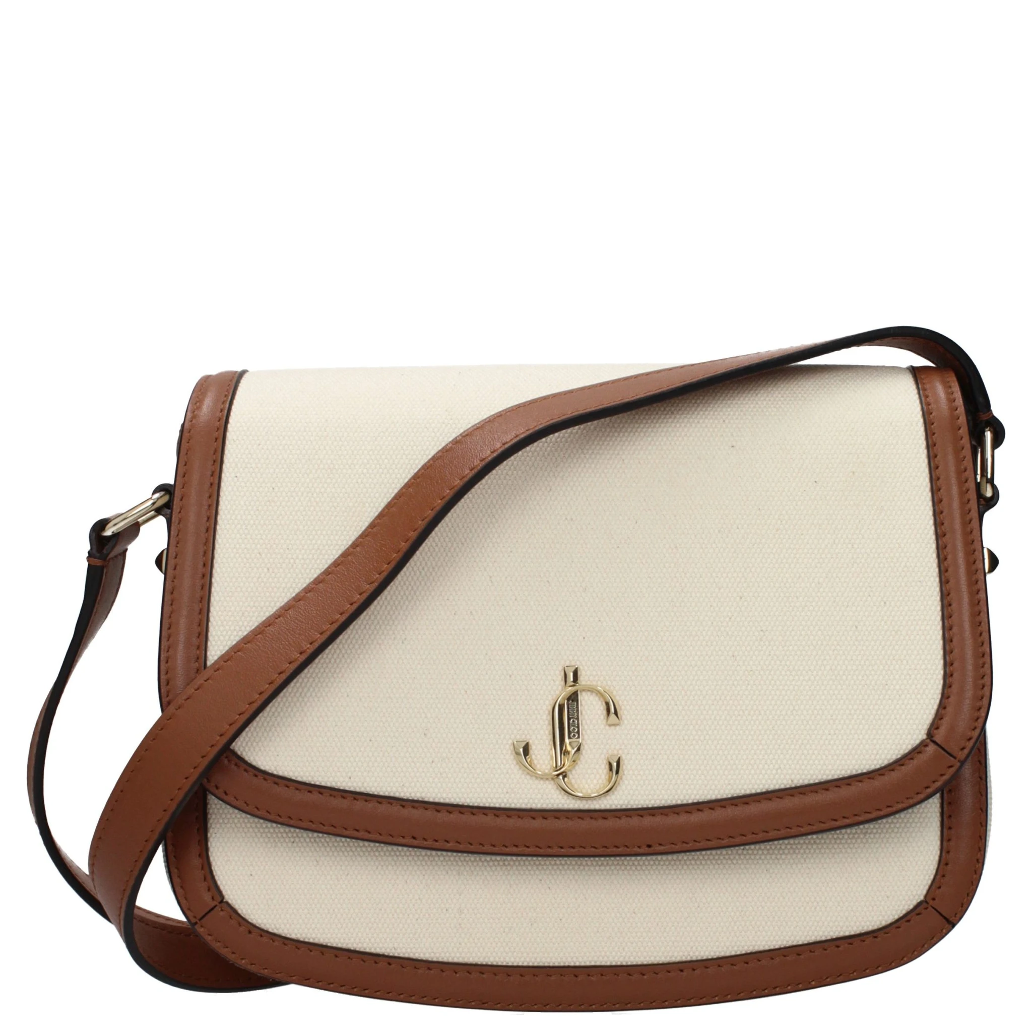 حقيبة كروسبودي من القماش البيج