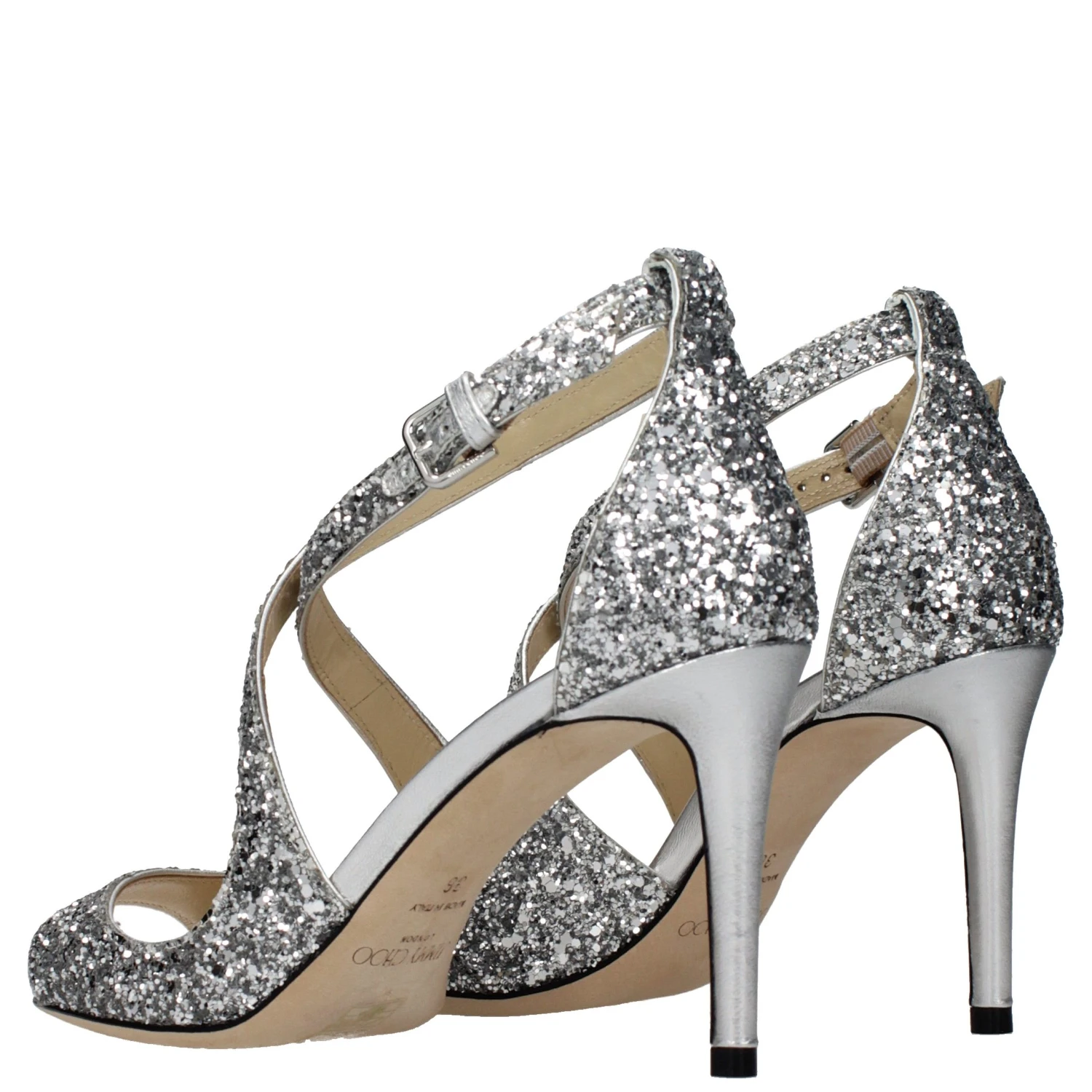 Gray Plastic Strap-On Sandals