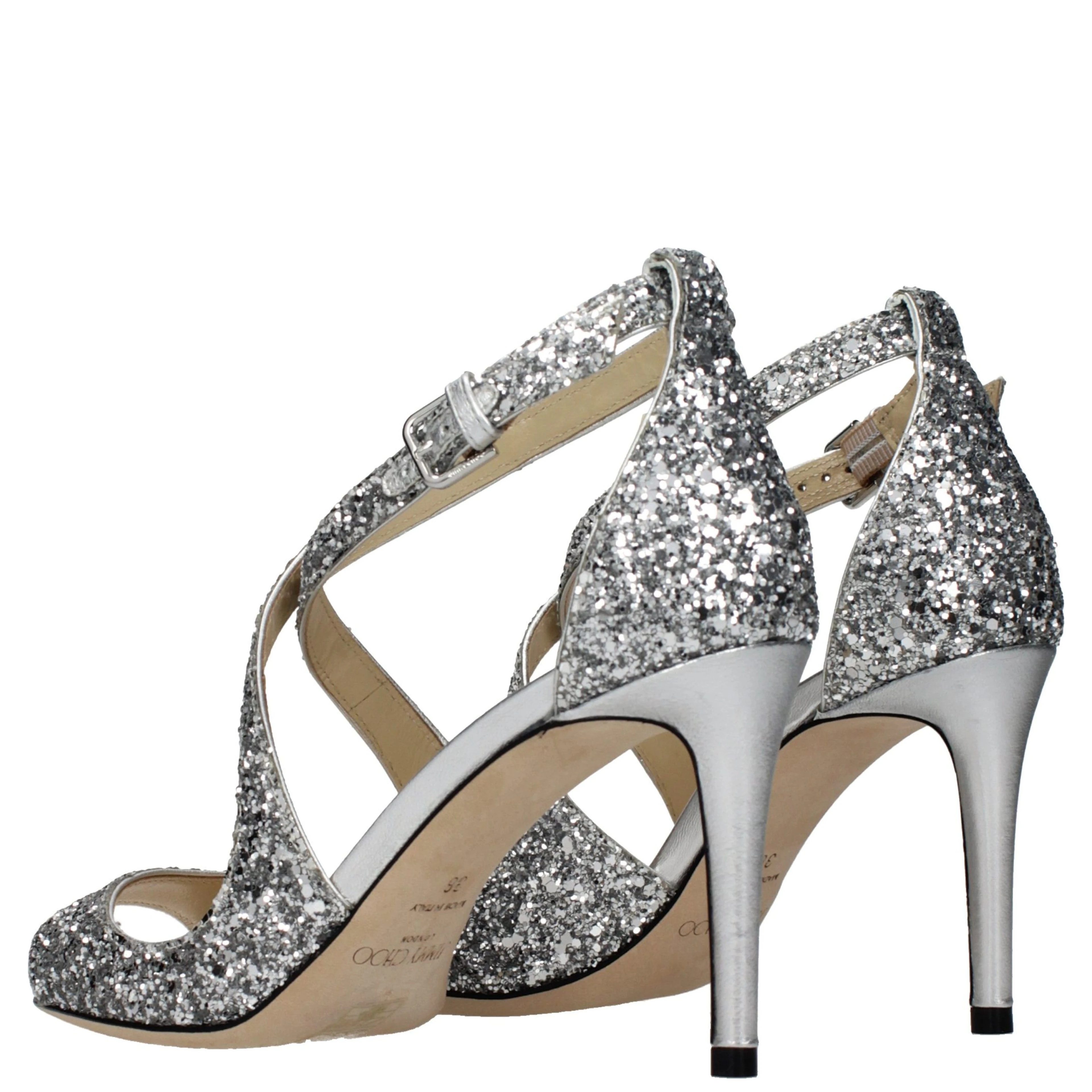 Gray Plastic Strap-On Sandals