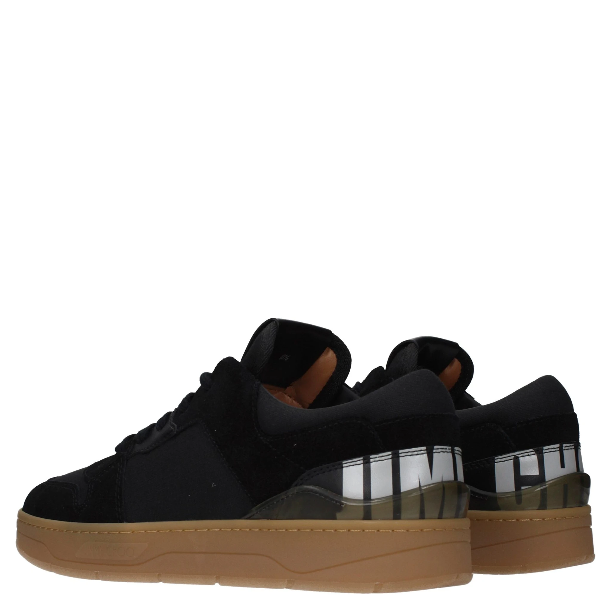 Black Fabric Low Top Sneakers