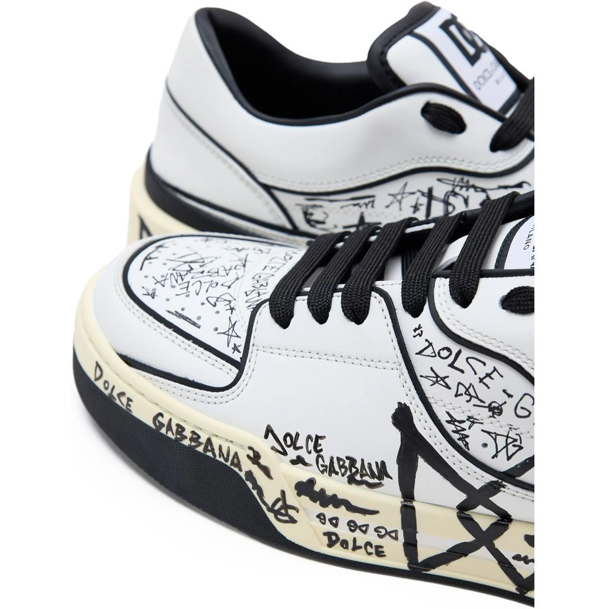 White Leather Low Top Sneakers