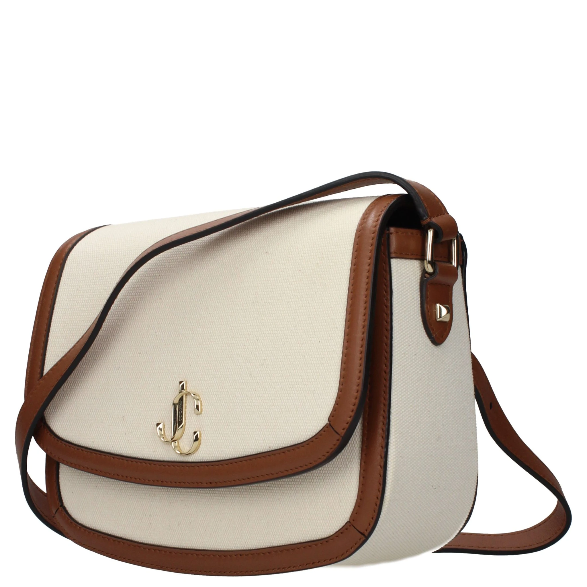 حقيبة كروسبودي من القماش البيج