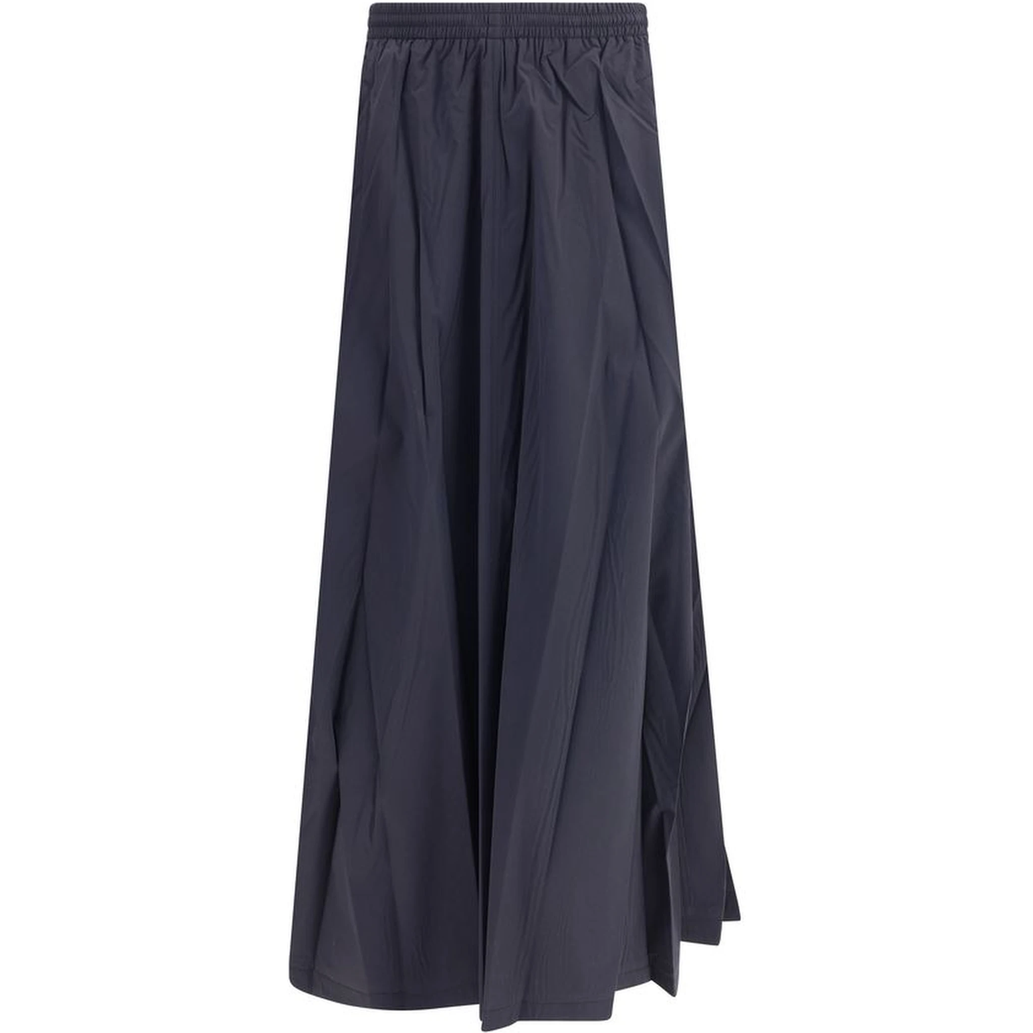 Blue Polyester Long Skirt