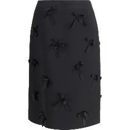 Black Acetate Midi Skirt