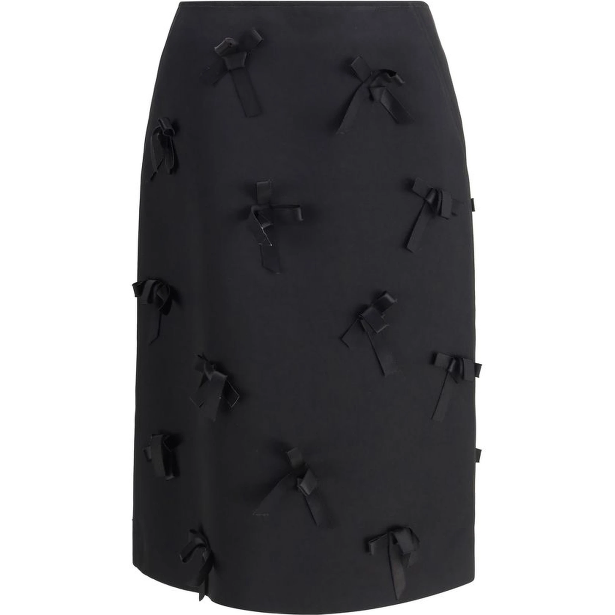 Black Acetate Midi Skirt