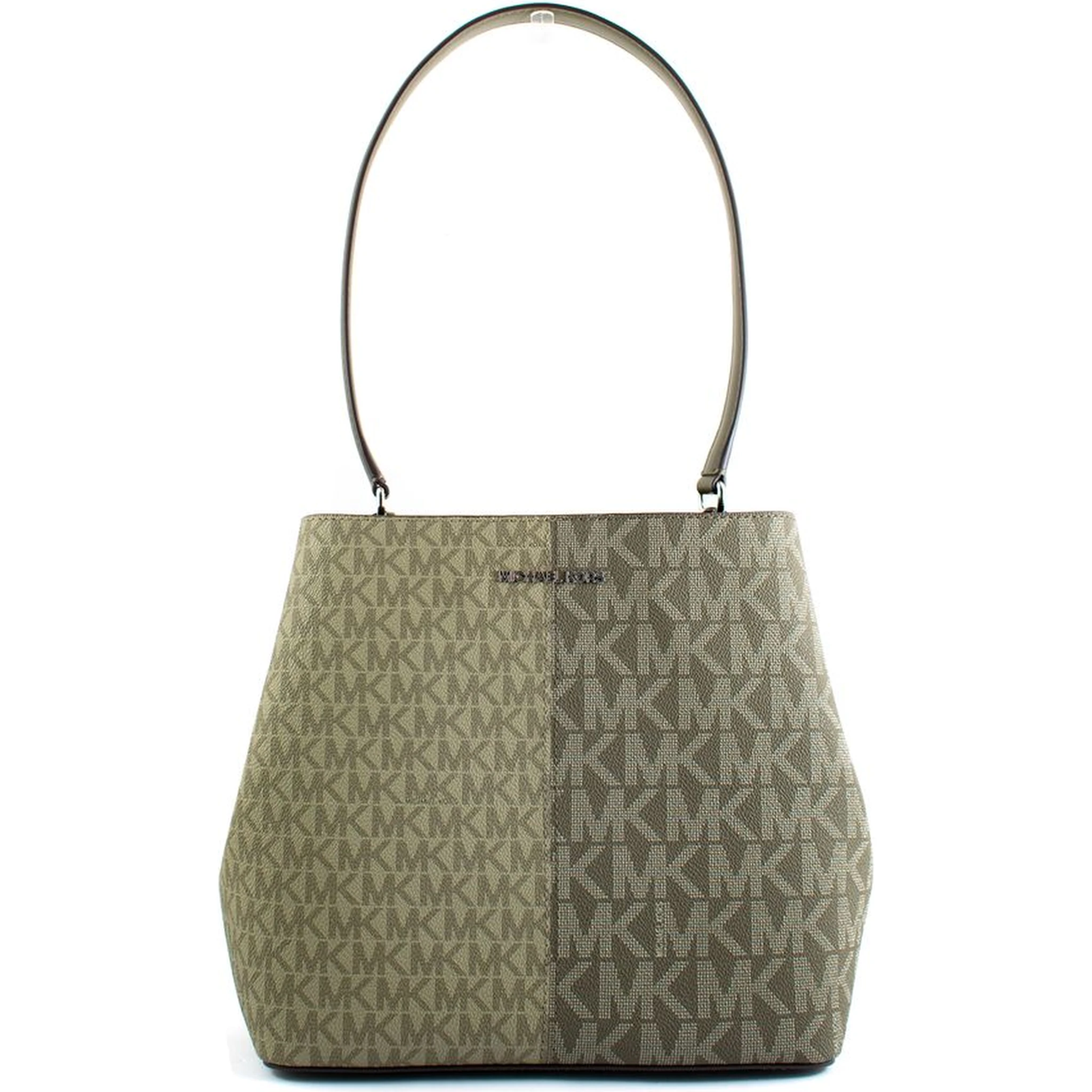 Bicolor Canvas Shoulder Bag