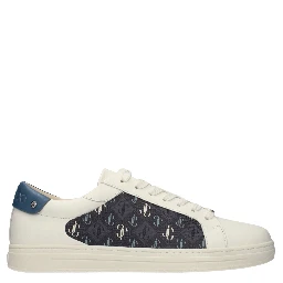 Beige Leather Low Top Sneakers