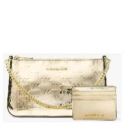 Gold Canvas Clutch Bag