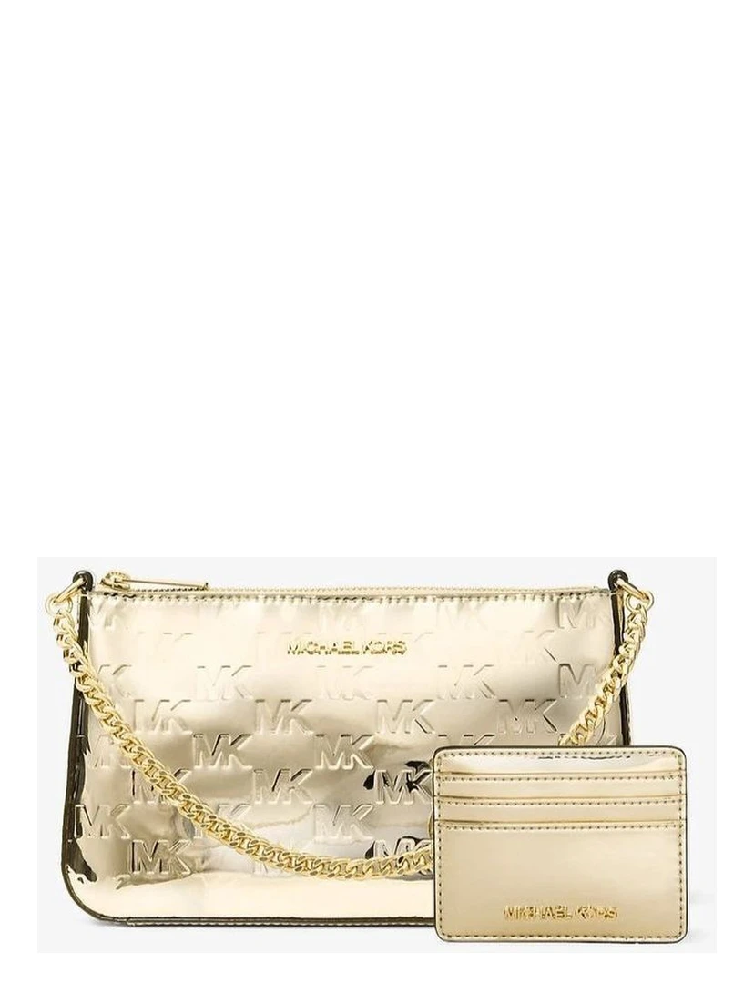 Gold Canvas Clutch Bag