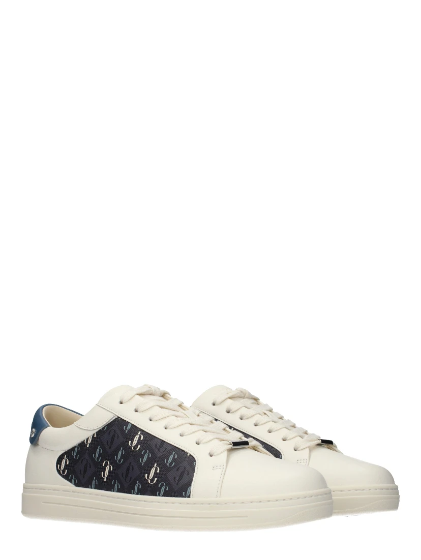 Beige Leather Low Top Sneakers