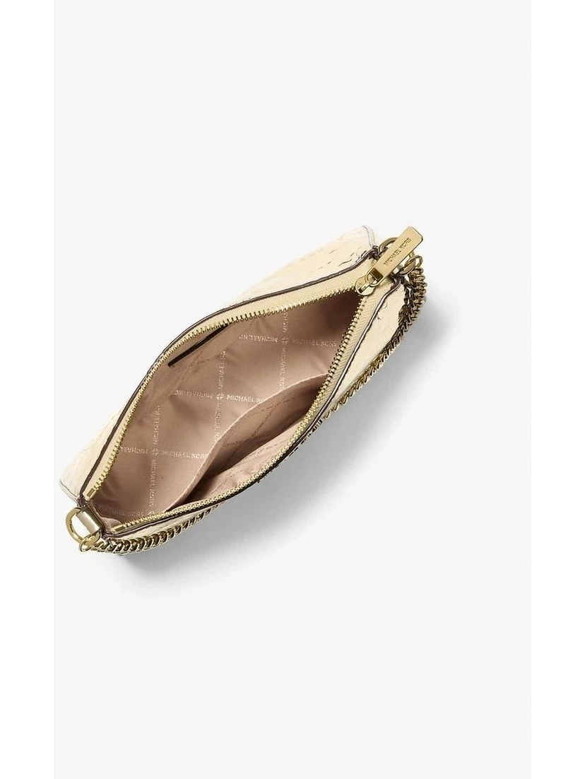 Gold Canvas Clutch Bag
