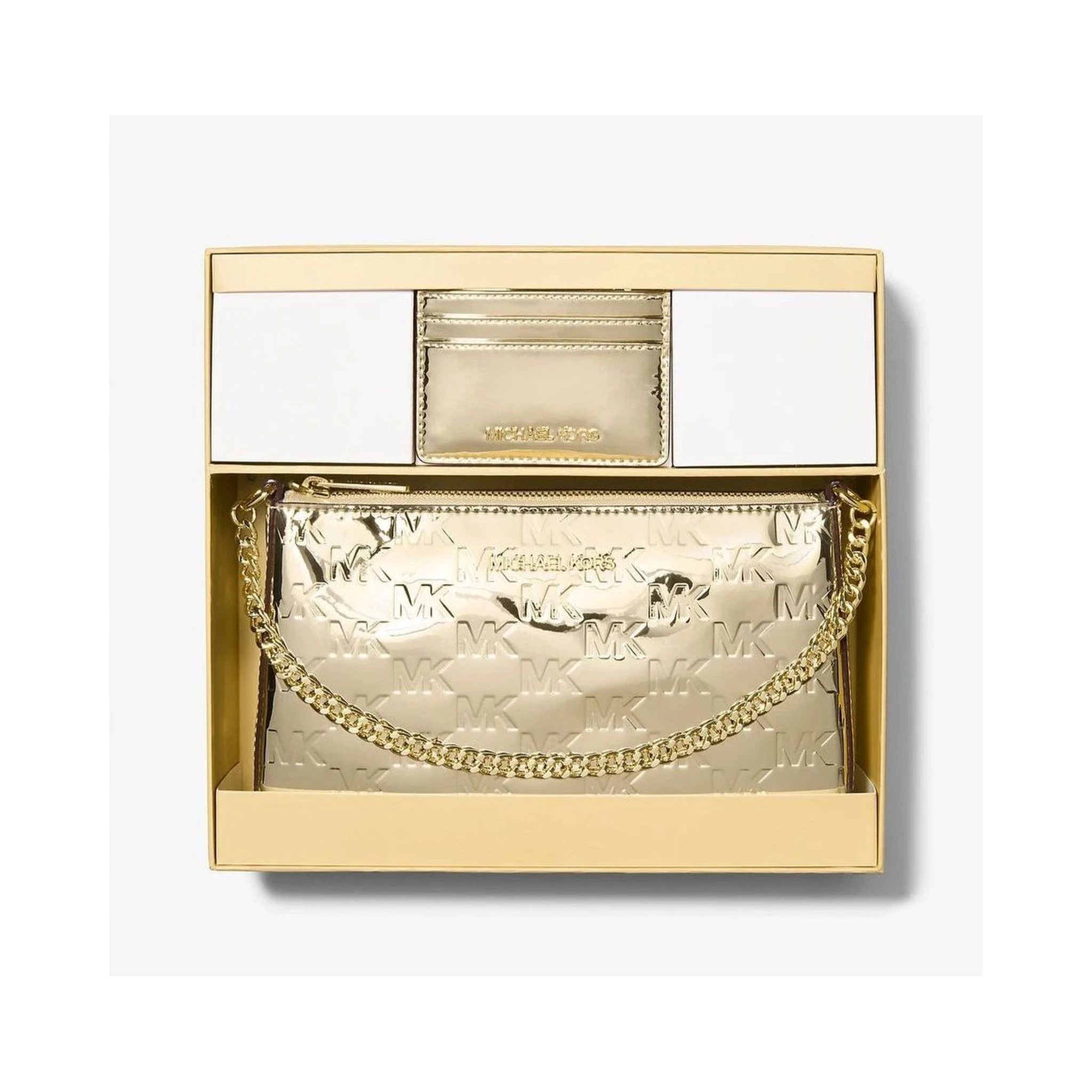 Gold Canvas Clutch Bag
